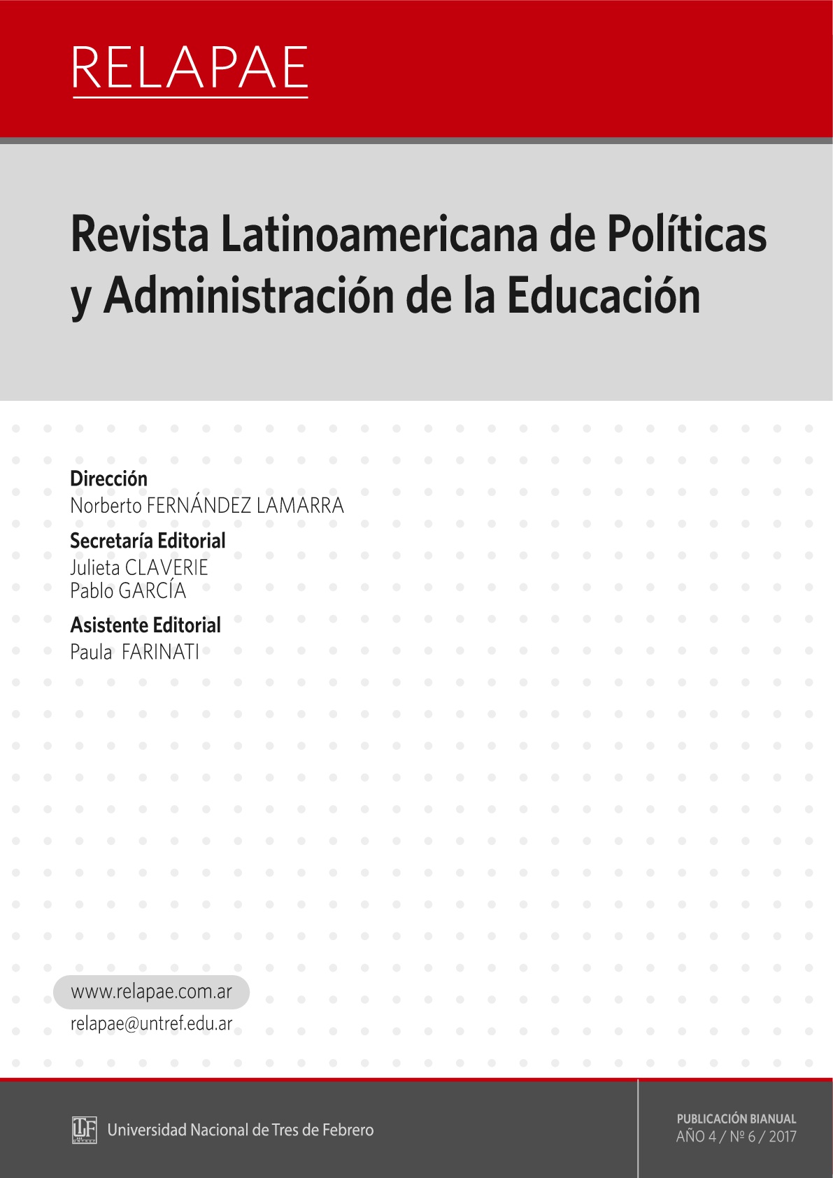 Portada RELAPAE 6